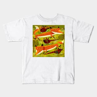 Fox and Pheasants Kids T-Shirt